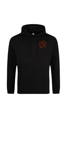 Felpa nera con cappuccio - , e