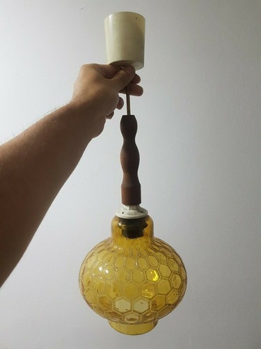 Lampara cristal amarillo - lampara,