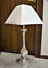 S5844 MERAVIGLIOSA LAMPADA ABATJOUR da TAVOLO ARGENTO SHEFFIELD COLLECTION