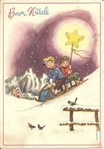 Cartolina buon natale ragazzi - cartolina,