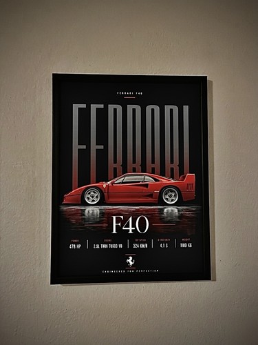 Poster ferrari f40 - ferrari,