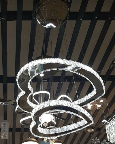 Lampadario due cuori - , cristalli