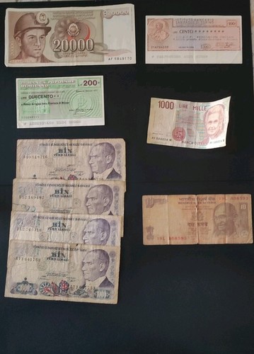 Lotto banconote mondiali - lotto,
