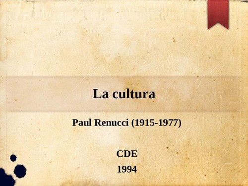 Cultura paul renucci - la,