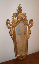 Piccola specchiera veneziana epoca fine '700, intagliata e decorata con cimasa
