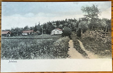 Cartolina Arholma Svezia, strada sterrata e case sull'isola, 1905 ca.