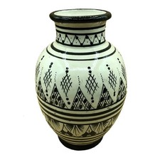 Vaso Berbero Marocchino in Ceramica Terracotta di Safi - Capolavoro Etnico Artig