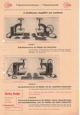 Werbeblatt Vulkanisiergeräte