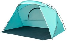Tenda da Campeggio da Spiaggia 2-3 Persone Protezione Solare UPF50+ Turchese