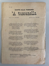 Rarissimo spartito musicale 'A