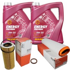 MAHLE Controllo Set 10 L MANNOL 5W-30 Energy Premium Per BMW X3 3.0d 525d