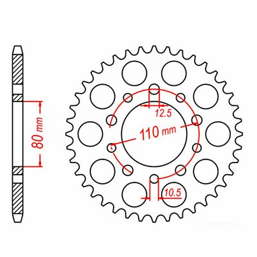 Mtx rear sprocket 48t - mtx, for