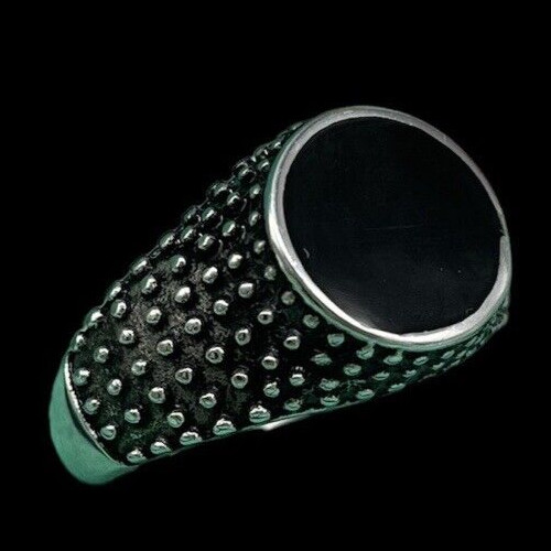 Anello uomo acciaio316l - , pietra