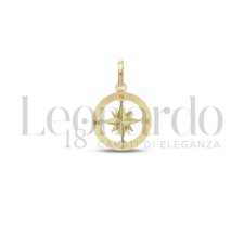 Ciondolo rosa dei venti oro giallo 18kt grammi 0,70