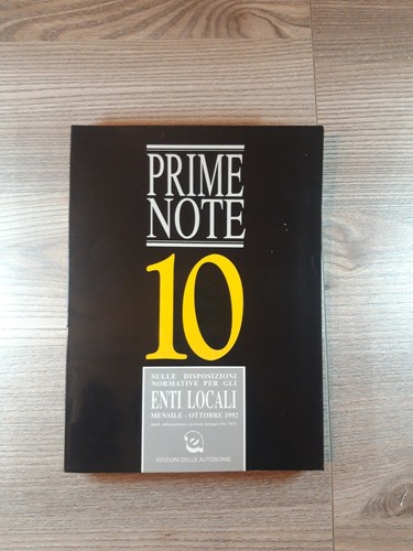 Prime note ottobre 1992 - prime,