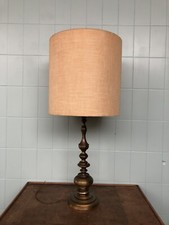 Lampada Vintage Da Tavolo Anni 50 In Stile Retró In Ottone Con Cappello