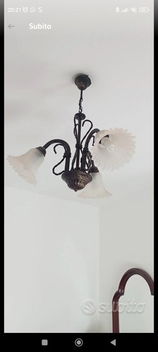 Lampadario ferro battuto - lampadario,