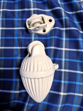2 pz.Contrappeso antico lampadari sospensione saliscendi carrucola peso ceramica