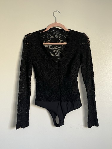 Body donna bebe nero pizzo - bebe, in