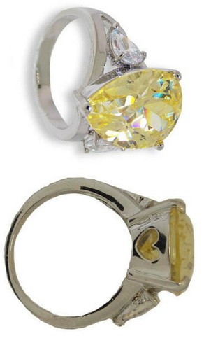 Anello argento giallo canarino - anello,