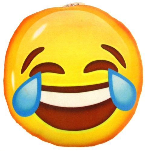 Cuscino emoji piangente riso