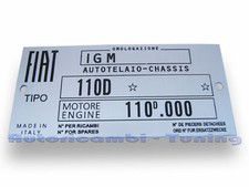 Targhetta Riassuntiva Dati per