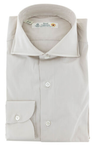 Camicia cotone beige solido - in,