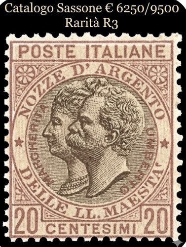 Regno 1893 nozze argento 20c - d'argento,