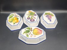 QUATTRO Stampi da Appendere a Parete Vintage Ceramiche Bassano Vari Frutti 7” MADE IN ITALY 