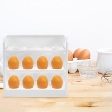  Espositore Da Supermercato Portauova in Legno Frigo Organizzatore Di Cucina