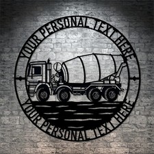 Insegna in metallo betoniera