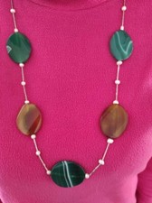Collana pietre dure agata fatto a mano