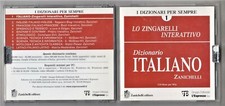 Gioco Pc Cd rom LO ZINGARELLI INTERATTIVO 1 Dizionario italiano Zanichelli 2000