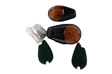 COPPIA FRECCE DESTRA/SINISTRA UNIVERSALI MOTO CARBON LOOK A GOCCIA