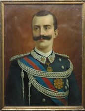 404 il giovane re Vittorio Emanuele III Cromolitografia di fine '800  . Rara