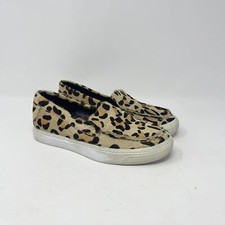 Jeffrey Campbell Calf Hair Leopard Print SKIP-FUR Leather Slip-On Sneakers
