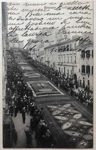 Cartolina genzano infiorata - genzano,