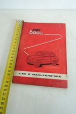 manuale uso manutenzione Fiat 600 D 1962