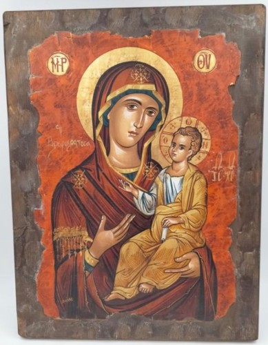 Icona greca madre dio - greca, di