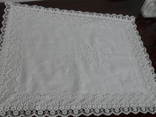 COPRIGUANCIALE RICAMATO D'EPOCA X CULLA + PIZZO  FEDERA ANTICA x NEONATO 