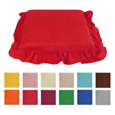 Cuscini Sedia Coprisedie Balza Laccetti Tinta Unita Melangiato con Volant