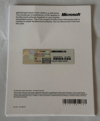 Windows server 2025 rds - 2025, cal