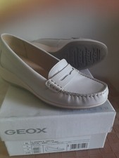 scarpe donna usate - mocassini bianco GEOX indossate una volta ottime condizioni