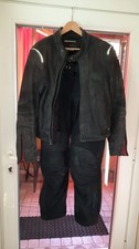Completo moto "Atlantis 4" pelle nabuk giacca56 pant 50 usato poco per demo