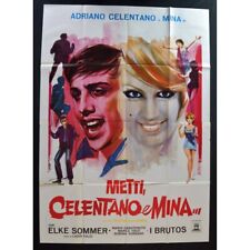 manifesto METTI CELENTANO E MINA elke sommer urlatori alla sbarra brutos A01