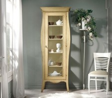 Vetrina avorio anticato legno - vetrina,