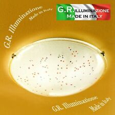 PLAFONIERA MODERNA IN VETRO E MURRINE 2 LUCI Ø50 LAMPADARIO DA SOFFITTO Murrina