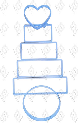 Albero natale multipezzo - albero, 3d