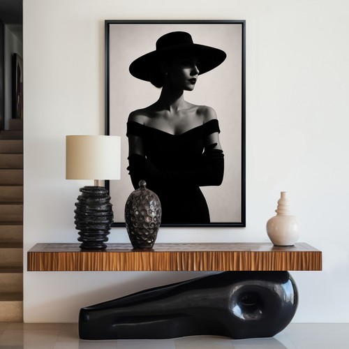 Arte femminile con cappello