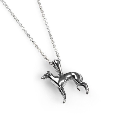 Collana cane levriero argento